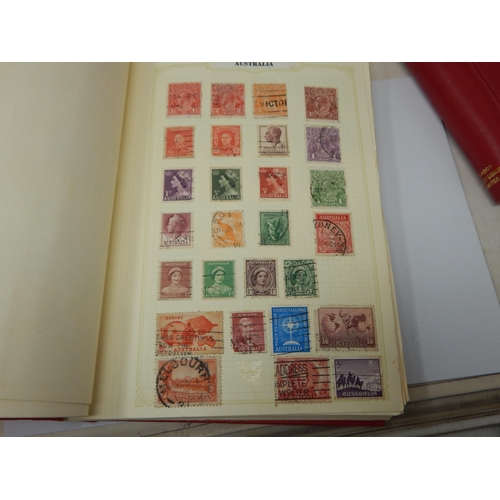 1B - Collection of stamps housed in two early albums