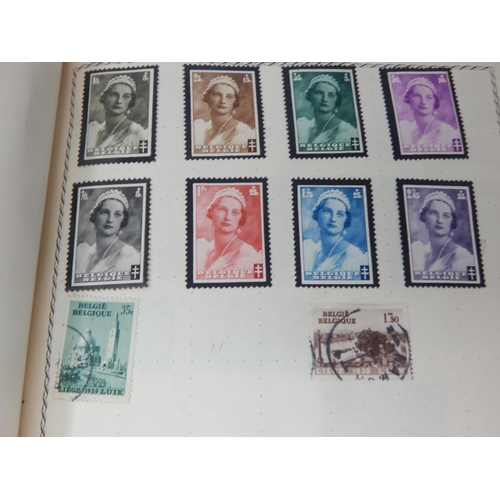 1Q - The Triumph Stamp Album containing over 3,000 stamps from Abyssinia to Venezuela all listed on typed... 