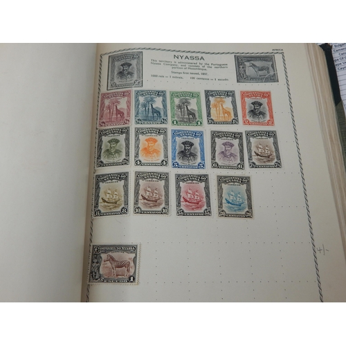 1Q - The Triumph Stamp Album containing over 3,000 stamps from Abyssinia to Venezuela all listed on typed... 