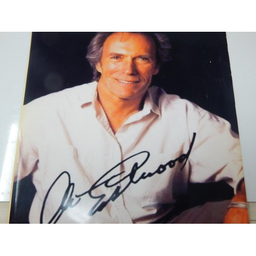 1S - 3 x signed Clint Eastwood photographs (2 in frames)