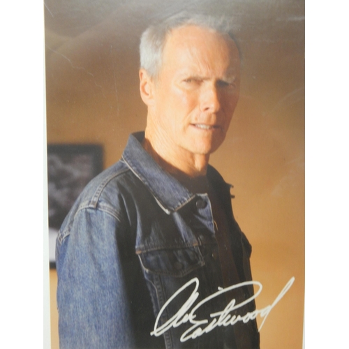 1S - 3 x signed Clint Eastwood photographs (2 in frames)