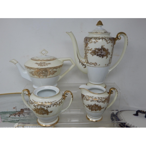 250C - A Quantity of ceramics including a porcelain coffee set, Noritake / Bing & Grondall etc (lot)