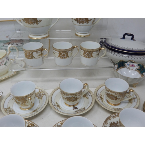 250C - A Quantity of ceramics including a porcelain coffee set, Noritake / Bing & Grondall etc (lot)