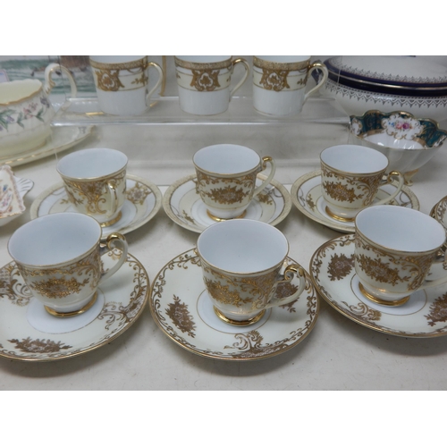 250C - A Quantity of ceramics including a porcelain coffee set, Noritake / Bing & Grondall etc (lot)