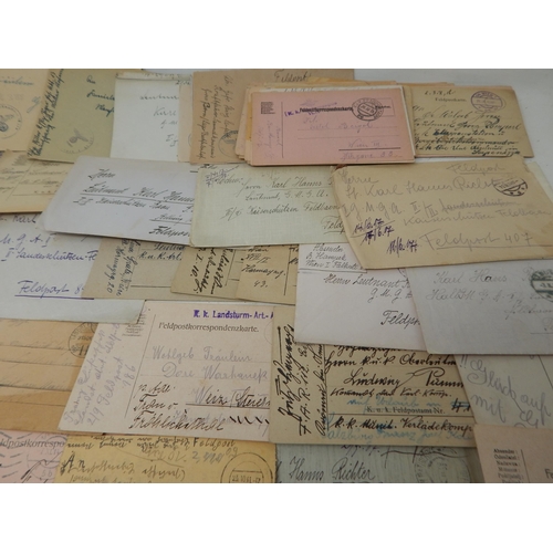 287 - A Quantity of WWII German Letters & Envelopes with Stamped Marks.