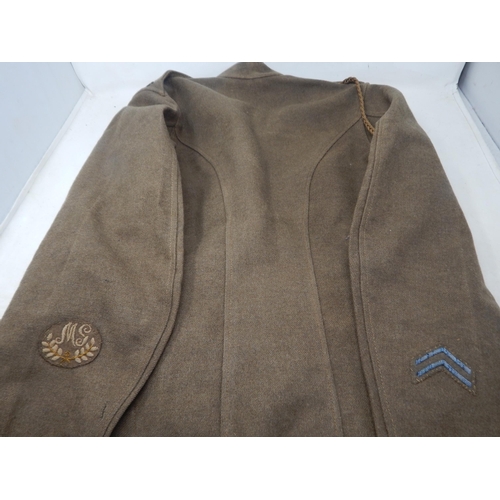 290 - RARE WWI Great War Canadian Machine Gunners Tunic, 2 years Overseas Service