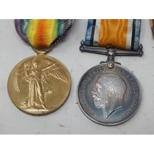 300L - WWI Pair of Medals Awarded & Edge Named to: 