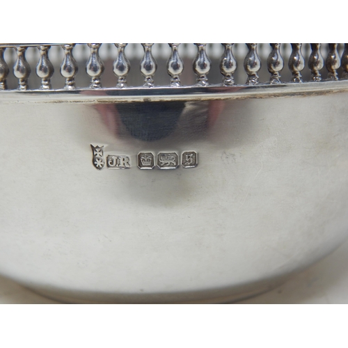 185 - Silver Sugar Bowl Hallmarked Sheffield 1910 by John Rose together with an Edwardian Silver Cream Jug... 