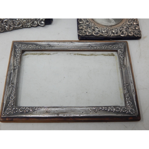 191 - Four Hallmarked Silver Fronted Photograph Frames: Various Dates, Makers & Condition