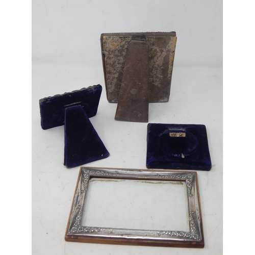 191 - Four Hallmarked Silver Fronted Photograph Frames: Various Dates, Makers & Condition