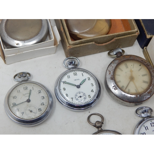 194 - A Group of Pocket Watches Including a Hallmarked Silver Example together with a Vintage Silver Wrist... 