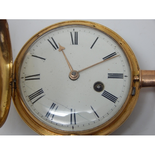 198 - 18ct Gold George III Gentleman's Key Wind Full Hunter Pocket Watch Hallmarked London 1808 by George ... 