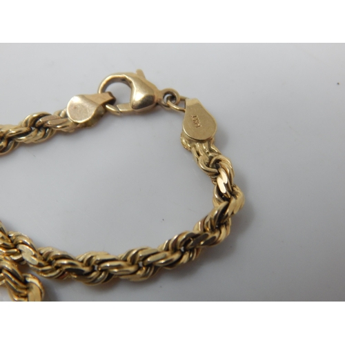 111H - 14ct Gold Bracelet: Length 20cm: Weight 11.30g