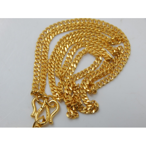 111L - 22ct + Gold Pendant Necklace: Length 46cm: Weight 15.17g