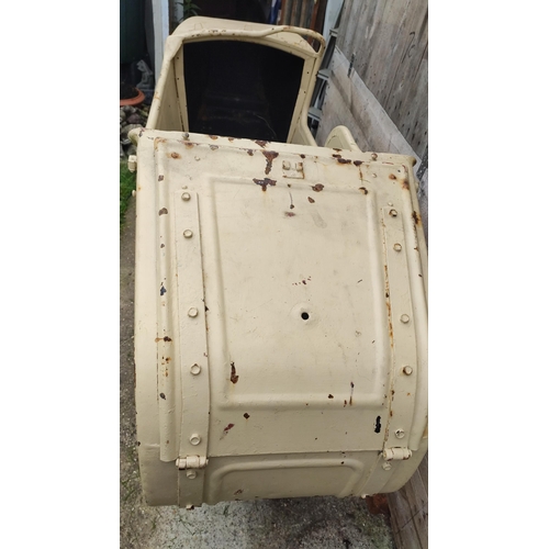 296 - WWII German BMW R75 Sidecar with what appears to be bullet holes. Approximately 2 meters long x 58 c... 