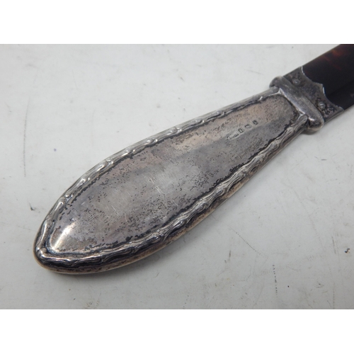 199B - Edwardian Silver & Tortoiseshell Letter Opener Hallmarked Birmingham 1907 together with a Victorian ... 