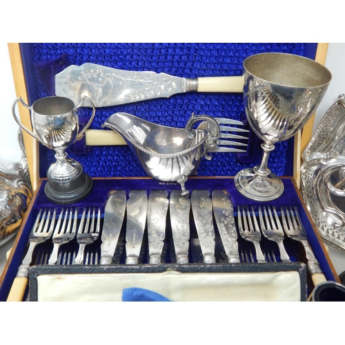 192 - A Large Quantity of Victorian & Later Silver Plated Wares (lot)