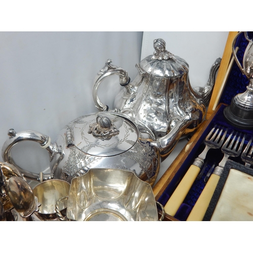 192 - A Large Quantity of Victorian & Later Silver Plated Wares (lot)