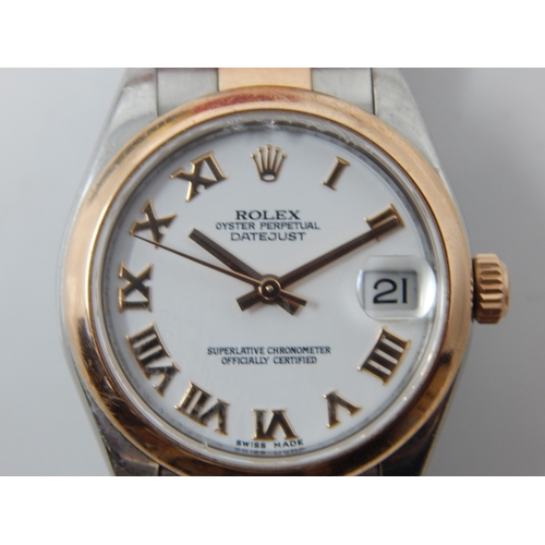 101A - ROLEX Rose Gold & Stainless Steel Oyster Perpetual Datejust 31mm Wristwatch on Oyster Bracelet with ... 