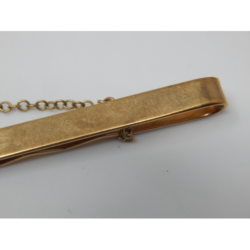 101B - 9ct Gold Tie Slide: Length 7cm: Weight 8.62g