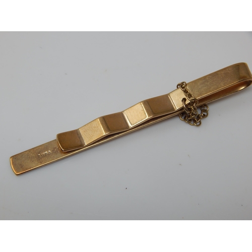 101B - 9ct Gold Tie Slide: Length 7cm: Weight 8.62g