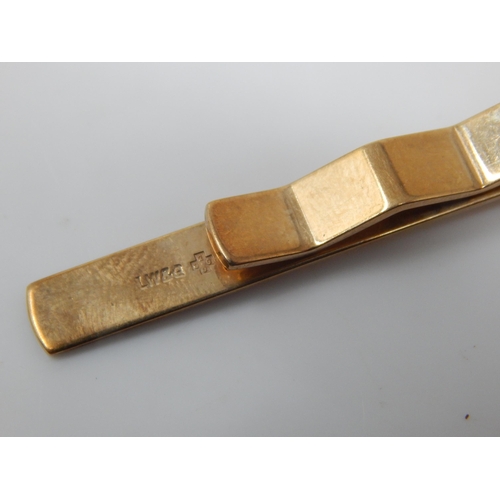 101B - 9ct Gold Tie Slide: Length 7cm: Weight 8.62g