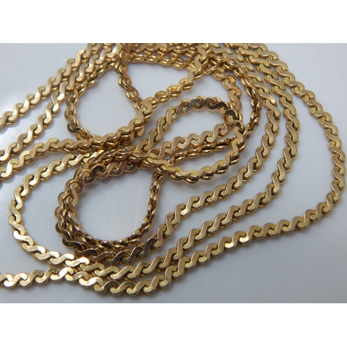 101G - 9ct Gold Chain: Length 75cm: Weight: 14.31g