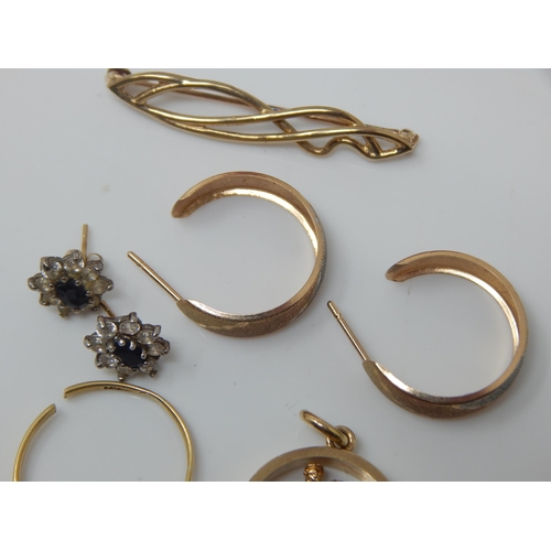 101O - A Quantity of 9ct Gold Oddments 8.87g together with an 18ct Gold Ring 1.72g A/F