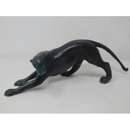 404 - Bronze Figure of a Jaguar: Signed 