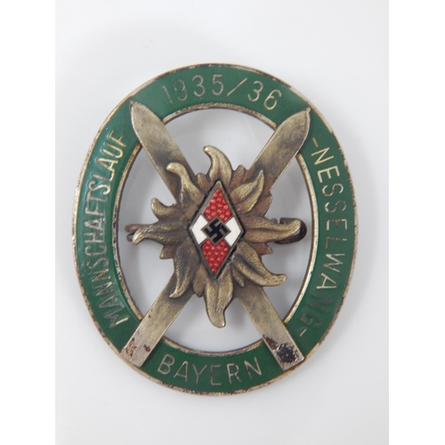 422 - German Hitler Youth JH 1935/1936 Alpine Ski badge