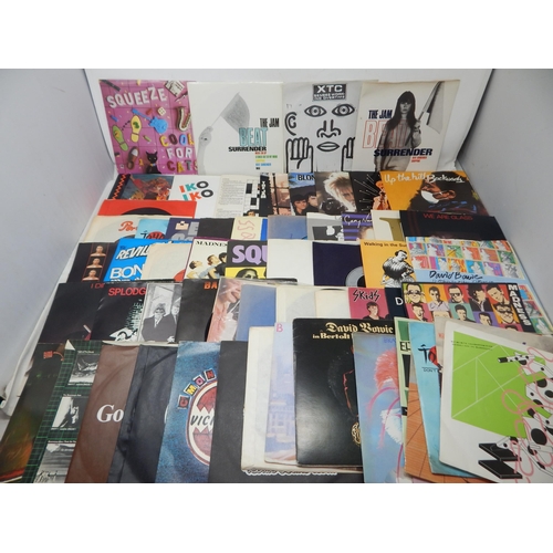 429 - RECORDS: A Collection of 1970's/80's Single Records, Many with Picture Sleeves Including: The Jam, X... 