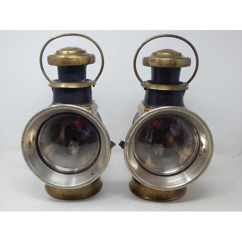 432 - A Pair of Antique Lucas Motor Lamps No. 400