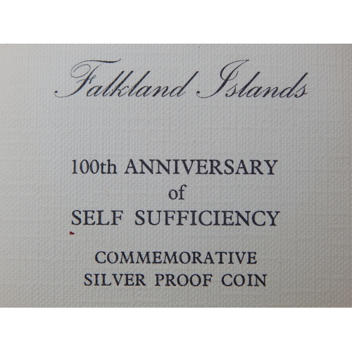 11 - Falkland Islands Commemorative Silver Proof coin 150g cased COA