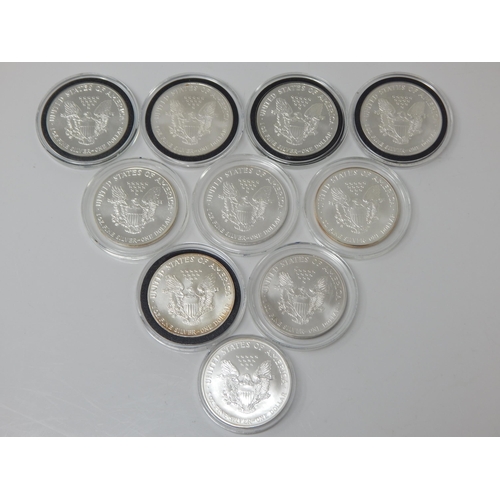 17 - Collection of 10 x USA Silver Dollars various dates