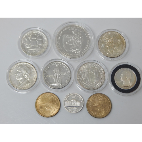 18 - USA Silver Dollar 1997, USA Silver Half Dollars(5), misc USA coins (lot)