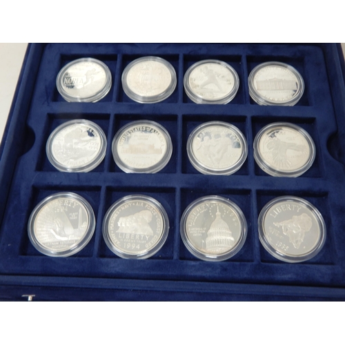 21 - Collection of 20 x Commemorative Dollars in collectors case