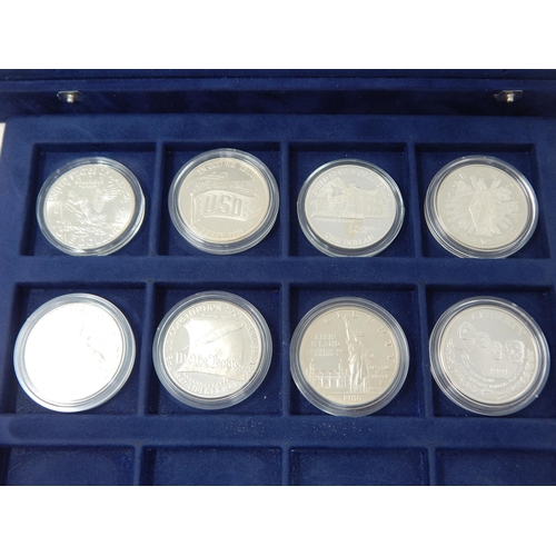 21 - Collection of 20 x Commemorative Dollars in collectors case