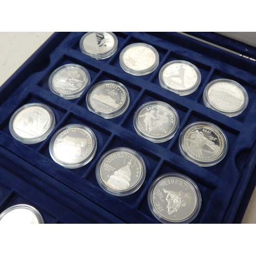 21 - Collection of 20 x Commemorative Dollars in collectors case