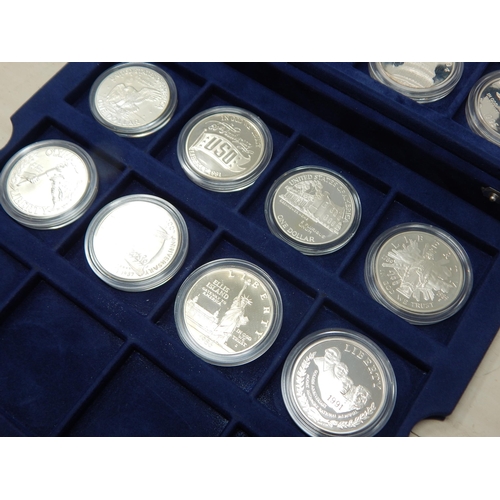 21 - Collection of 20 x Commemorative Dollars in collectors case