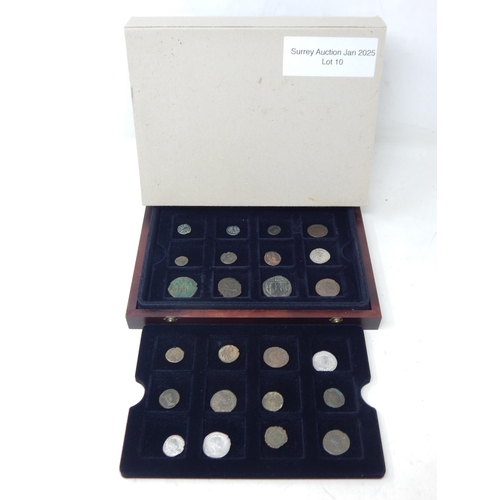 10 - Collection of 24 x Antiquarian coins in collectors box