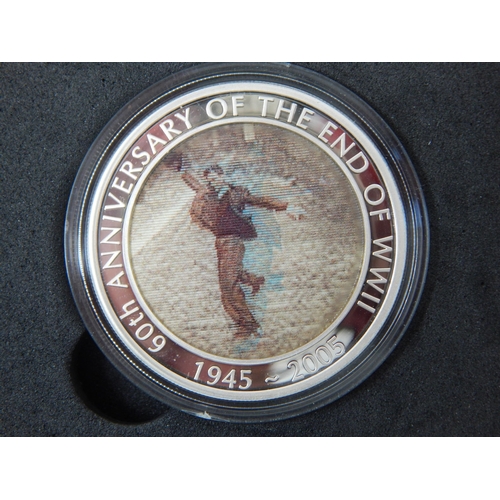 35 - 60th Anniversary of the End of WWII 2005 1 ounce Silver .999 purity coin in box