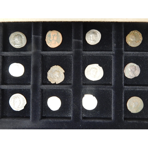 9 - Collection of 24 Antiquarian coins in collectors box