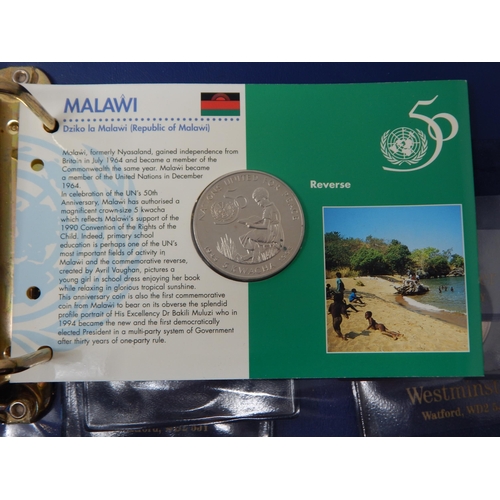 34 - Collection of FAO coins in folder.