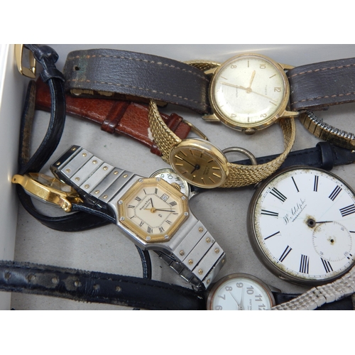 65 - Mappin and Webb Quartz watch, a small collection of other watches, pocket watches etc (lot)