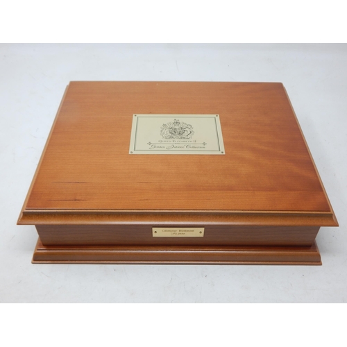 29 - Queen Elizabeth II Jubilee Silver Crown collection housed in original wooden collectors box with COA... 