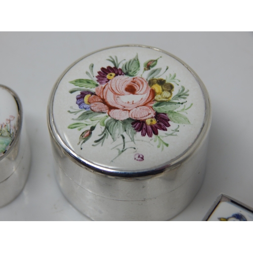 229 - 6 x Hallmarked Silver & Enamel Boxes by Clive Norman Bullivant.