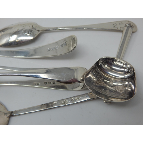 230 - A Quantity of Hallmarked Silver Including a Georgian Caddy Spoon Hallmarked Birmingham 1806.