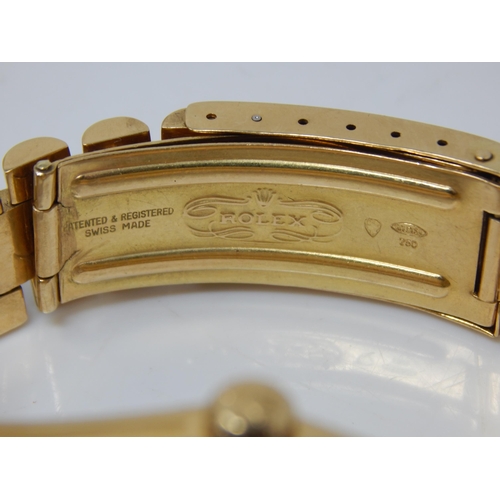 213 - Rolex: Gentleman's 18ct Gold Day Date 36mm Oyster Perpetual Wristwatch on 18ct Gold President Bracel... 