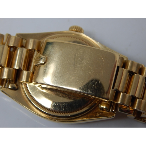 213 - Rolex: Gentleman's 18ct Gold Day Date 36mm Oyster Perpetual Wristwatch on 18ct Gold President Bracel... 