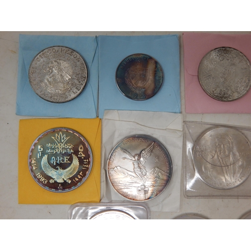 44 - Collection of various Silver coins some in capsules